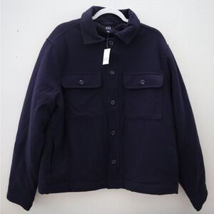 GAP 829200-011 Men's Sz M Blue Lined Utility Sweatshirt Jacket Shacket